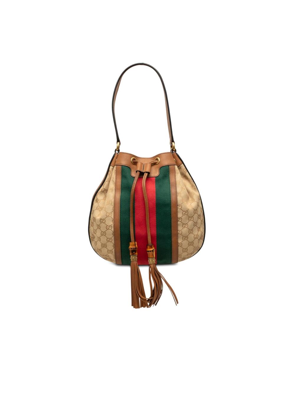 Gucci Gg Canvas Web Rania Drawstring #361911G63B